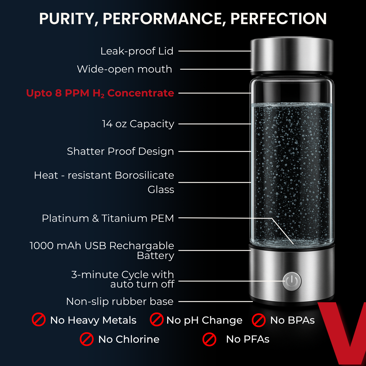 VYDRAH H1 Hydrogen Water Bottle