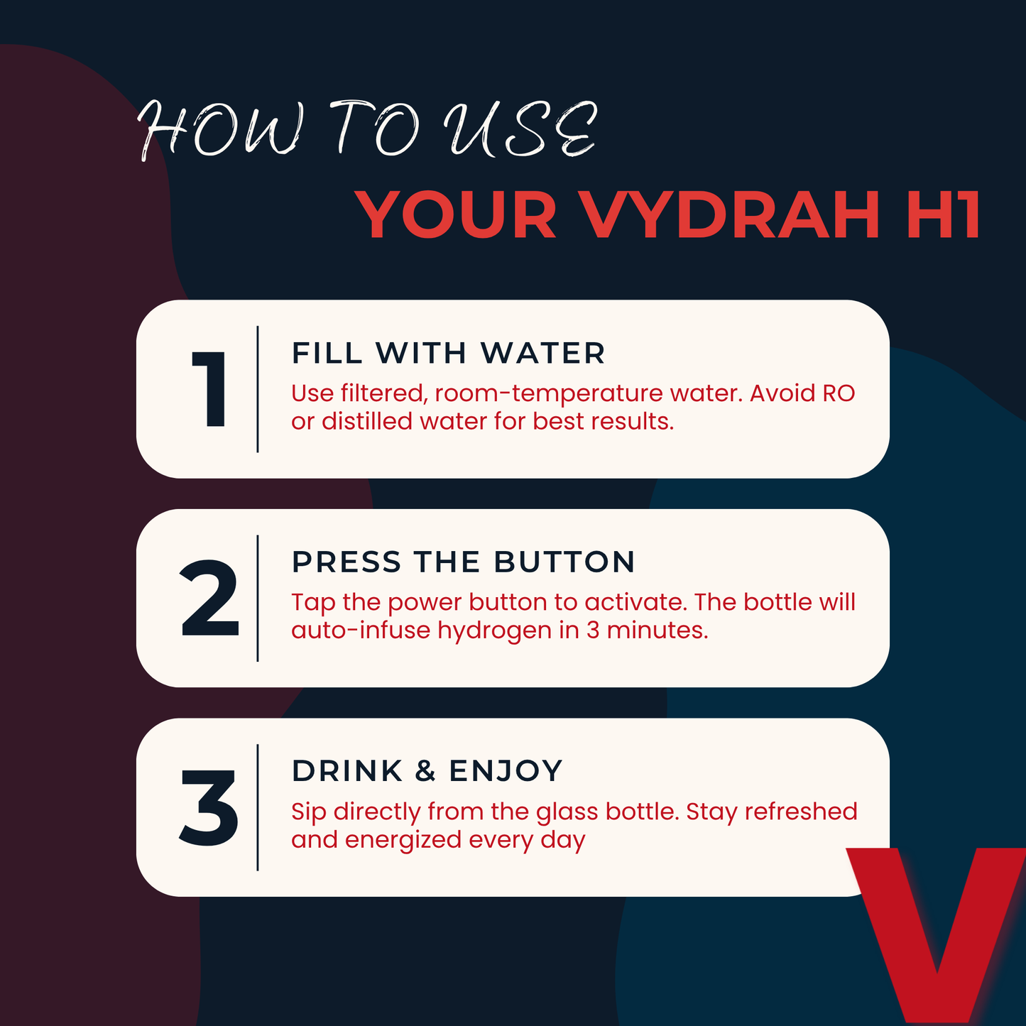 VYDRAH H1 Hydrogen Water Bottle